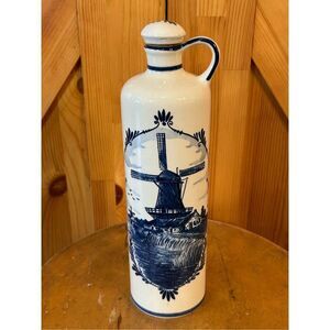 Vtg DELFT BLUE HANDWERK 27 DM 76/7G DECANTER WITH CORK MADE IN HOLLAND(8146)